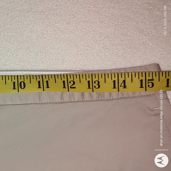 THEORY BERMUDA SHORTS LIGHT TAN COTTON SPANDEX BLEND FLAT FRONT POCKETS SIZE 6 - Picture 6 of 7